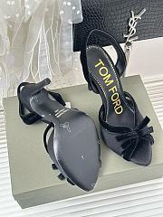 Kitlife TOMFORD Satin SATIN&Velvet Bow slingback black - heels 105mm - 5