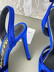 Kitlife TOMFORD Satin SATIN&Velvet Bow slingback blue - heels 105mm - 5