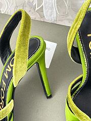 Kitlife TOMFORD Satin SATIN&Velvet Bow slingback green - heels 105mm - 4