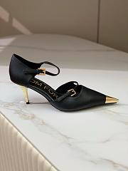 Kitlife TOM FORD Double Strap Mary Jane Satin Pumps Black - 7.5cm - 3