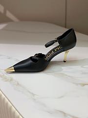 Kitlife TOM FORD Double Strap Mary Jane Satin Pumps Black - 7.5cm - 4