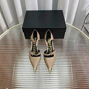 Kitlife TOM FORD Double Strap Mary Jane Satin Pumps Beige - 7.5cm - 6