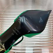 Kitlife TOM FORD Double Strap Mary Jane Satin Pumps Green - 7.5cm - 5