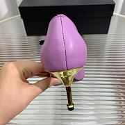 Kitlife TOM FORD Double Strap Mary Jane Satin Pumps Violet - 7.5cm - 6