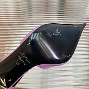 Kitlife TOM FORD Double Strap Mary Jane Satin Pumps Violet - 7.5cm - 5