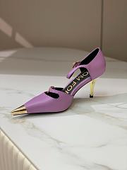 Kitlife TOM FORD Double Strap Mary Jane Satin Pumps Violet - 7.5cm - 4