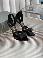 Kitlife TOM FORD Satin Ankle-Strap Sandal, Black 11.5cm - 1