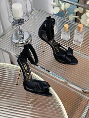 Kitlife TOM FORD Satin Ankle-Strap Sandal, Black 11.5cm - 2