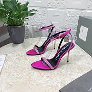 Kitlife Tom Ford Padlock 105mm heels Pink/Silver Crystal - 1