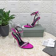 Kitlife Tom Ford Padlock 105mm heels Pink/Silver Crystal - 2