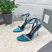 Kitlife Tom Ford Padlock 105mm heels Blue/Silver Crysta - 1
