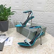 Kitlife Tom Ford Padlock 105mm heels Blue/Silver Crysta - 2