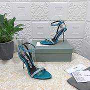 Kitlife Tom Ford Padlock 105mm heels Blue/Silver Crysta - 5