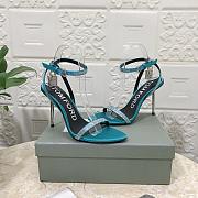 Kitlife Tom Ford Padlock 105mm heels Blue/Silver Crysta - 6