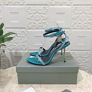 Kitlife Tom Ford Padlock 105mm heels Blue/Silver Crysta - 3