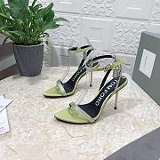 Kitlife Tom Ford Padlock 105mm heels green/Silver Crystal - 1