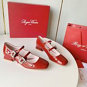  kitlife roger vivie double stripe red heels  - 5