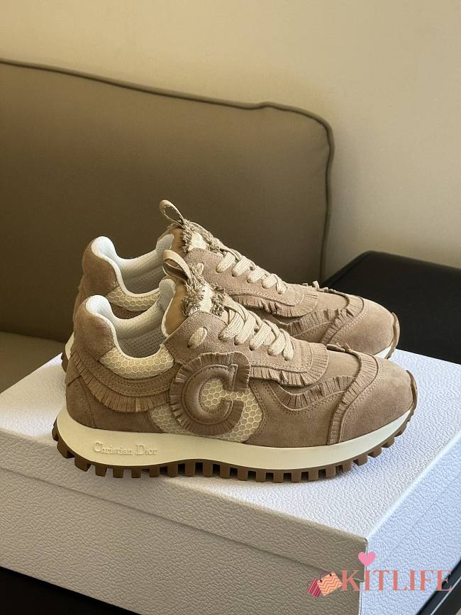 Kitlife C'EST DIOR SNEAKER brown Suede Calfskin and Mesh - 1