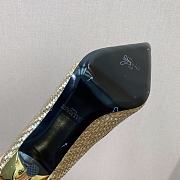 kitlife Balmain Women's Gold Ruby Embellished Pumps  - 5