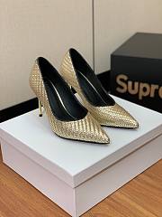 kitlife Balmain Women's Gold Ruby Embellished Pumps  - 2