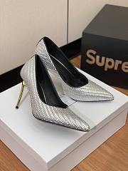 kitlife Balmain Women's Silver Ruby Embellished Pumps - 1