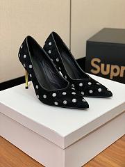 kitlife BALMAIN Polka dot velvet pumps Balmain - 9.5cm - 3