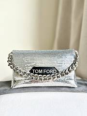 kitlife TOM FORD sequin clutch bag Silver - 20x12x7 cm - 1