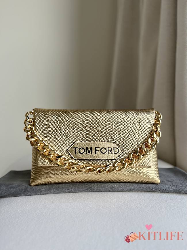 kitlife TOM FORD sequin clutch bag Gold - 20x12x7 cm - 1