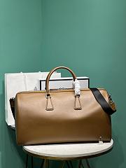 Kiltife Prada Brown Saffiano Leather Bauletto Handbag - 50x27.5x25 cm - 3