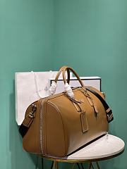Kiltife Prada Brown Saffiano Leather Bauletto Handbag - 50x27.5x25 cm - 2