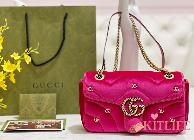 Kitlife Gucci Marmont Pink bag - 26x15x7 cm - 1