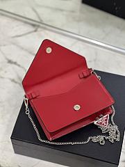 kitlife Prada Women's Red Logo-plaque Shoulder Bag red - 17x9.5x3.5 cm - 6