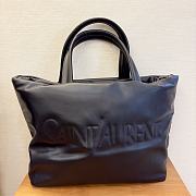 Kitlife YSL black logo debossed large tote bag - 50x43x17 cm - 1