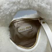 kitlife Miu Miu Logo Plaque Fluffy Handbag white - 20x6x17 cm - 6