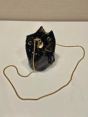 kitlife prada Sequined satin mini-pouch black bag - 10x12x7 cm - 5