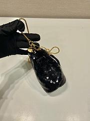 kitlife prada Sequined satin mini-pouch black bag - 10x12x7 cm - 4