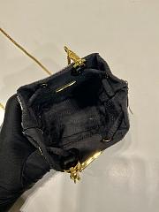 kitlife prada Sequined satin mini-pouch black bag - 10x12x7 cm - 3