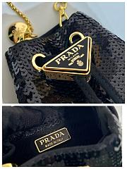 kitlife prada Sequined satin mini-pouch black bag - 10x12x7 cm - 2