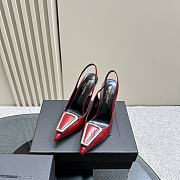 Kitlife Saint Laurent George square toe pumps red - 9cm - 1