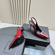 Kitlife Saint Laurent George square toe pumps red - 9cm - 2