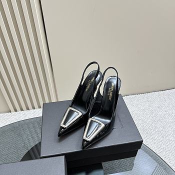 Kitlife Saint Laurent George square toe pumps black - 9cm