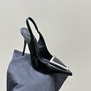 Kitlife Saint Laurent George square toe pumps black - 9cm - 5