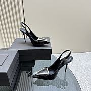 Kitlife Saint Laurent George square toe pumps black - 9cm - 2