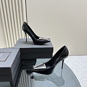 Kitlife Saint Laurent George square toe pumps black - 9cm - 01 - 3