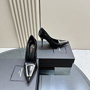 Kitlife Saint Laurent George square toe pumps black - 9cm - 01 - 2