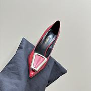 Kitlife Saint Laurent George square toe pumps red - 9cm - 02 - 4