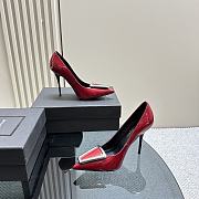 Kitlife Saint Laurent George square toe pumps red - 9cm - 02 - 3