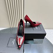 Kitlife Saint Laurent George square toe pumps red - 9cm - 02 - 2