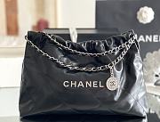 Kitlife Chanel Antiba Handbag silver hardware black - 45x30x8 cm - 1