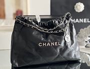 Kitlife Chanel Antiba Handbag silver hardware black - 45x30x8 cm - 5